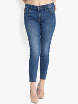 Kotty Women Blue Skinny Fit Mid-Rise Clean Look Jeans