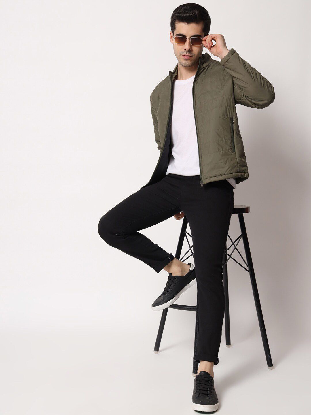 Kotty Men Olive Green Outdoor Padded Jacket