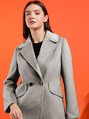 Kotty Women Notched Lapel Overcoat