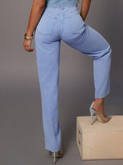 Kotty Women Straight Fit High-Rise Stretchable Jeans