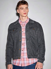 Kotty Black Washed Long Sleeves Denim Jacket