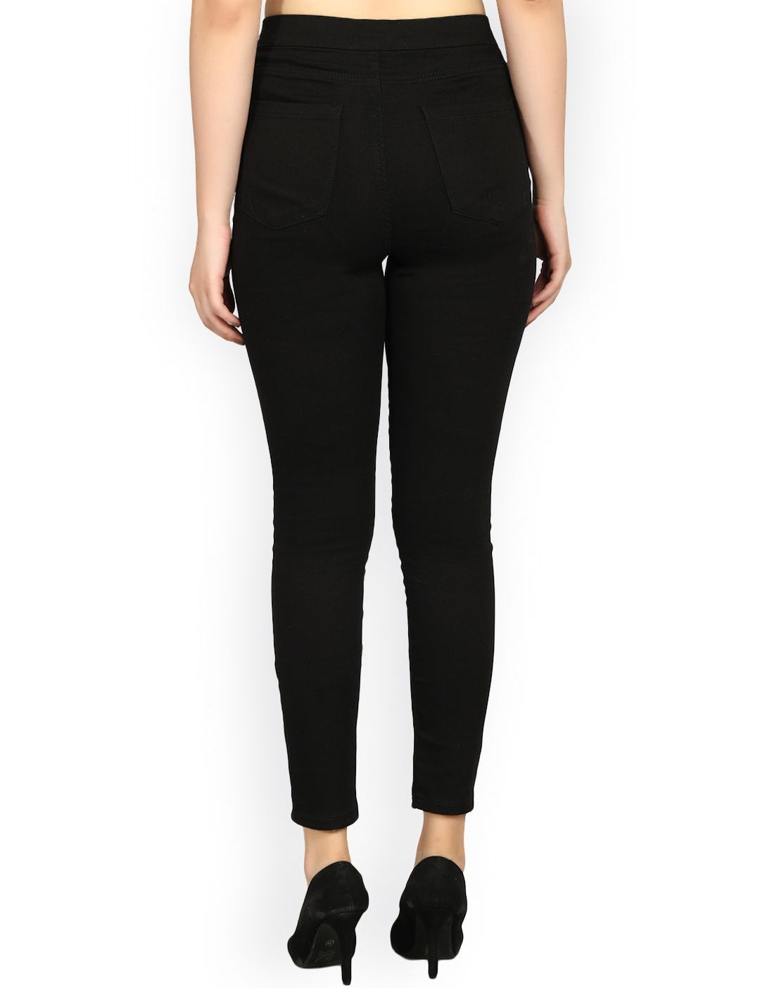 Kotty Women Black Skinny Fit High-Rise Clean Look Jeans