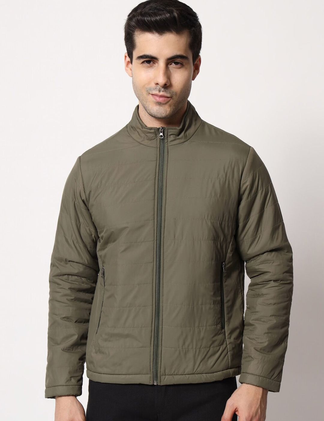 Kotty Men Olive Green Outdoor Padded Jacket