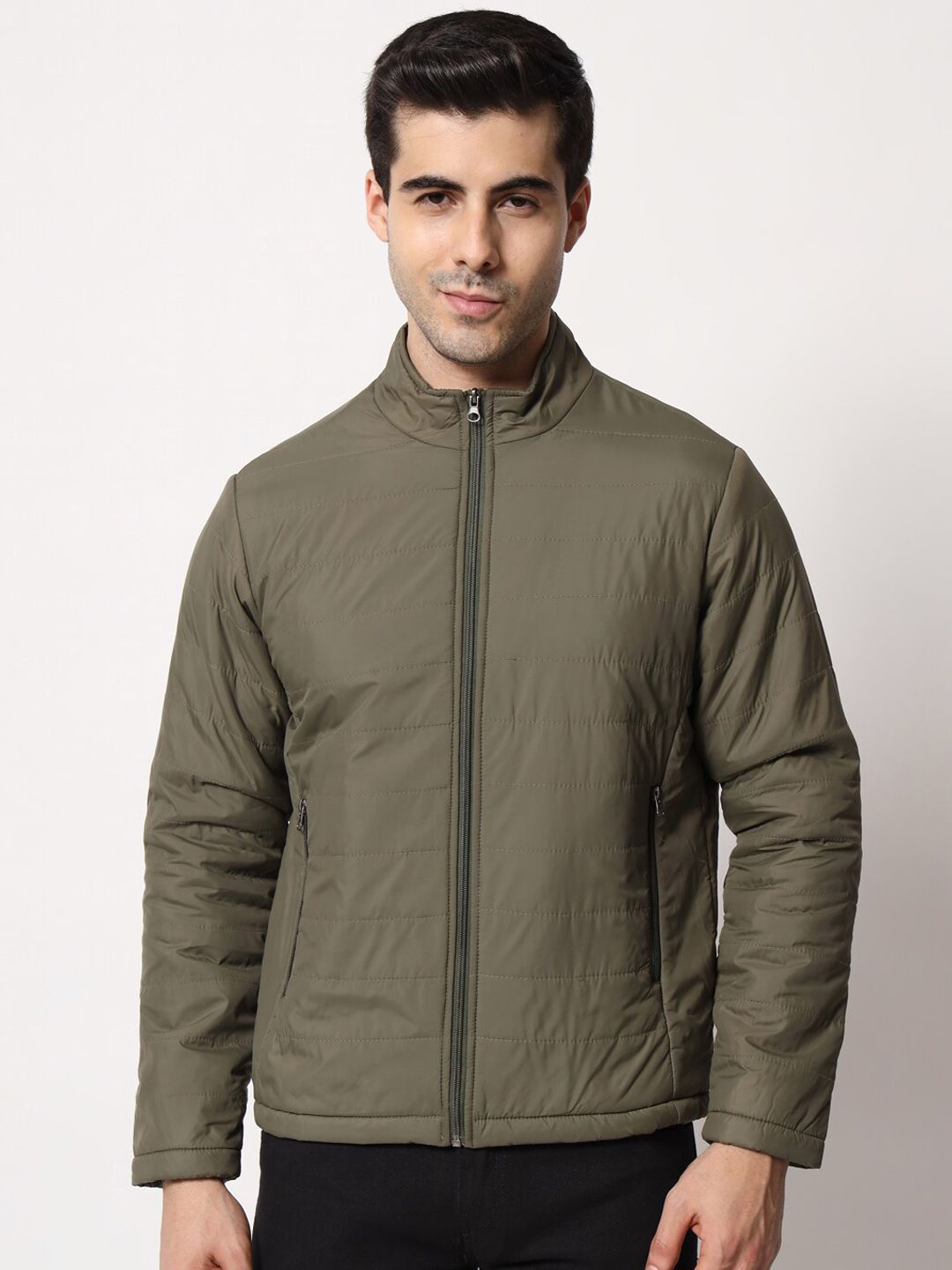 Kotty Men Olive Green Outdoor Padded Jacket