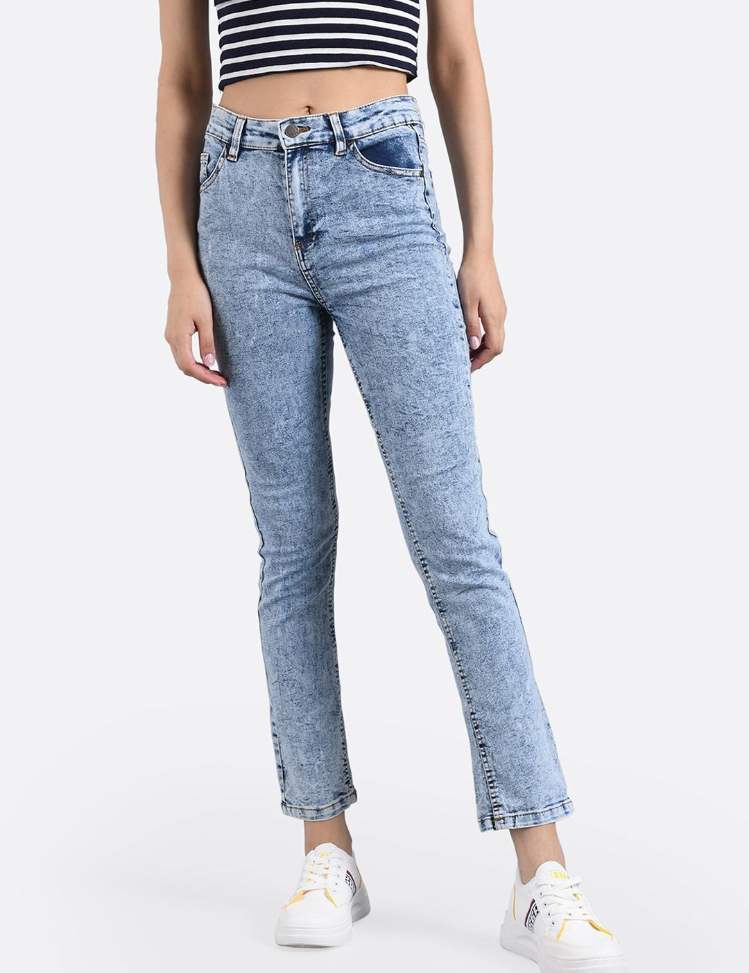 Kotty Women Blue Skinny Fit High-Rise Clean Look Jeans