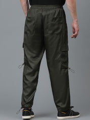 Kotty Men Relaxed Low-Rise Easy Wash Cargos Trousers
