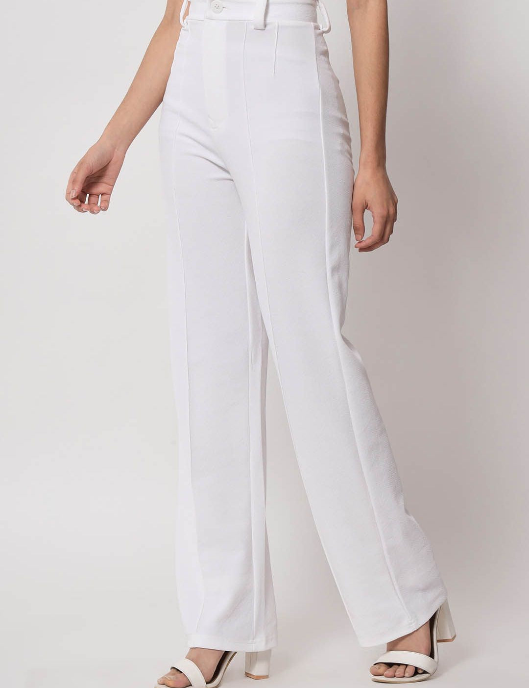 Kotty Women Pack Of 2 Relaxed Straight Leg Fit High-Rise Easy Wash Trousers