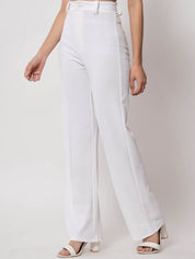 Kotty Women Pack Of 2 Relaxed Straight Leg Fit High-Rise Easy Wash Trousers