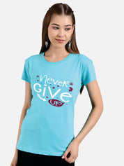 Kotty Typography Printed Round Neck T-shirt