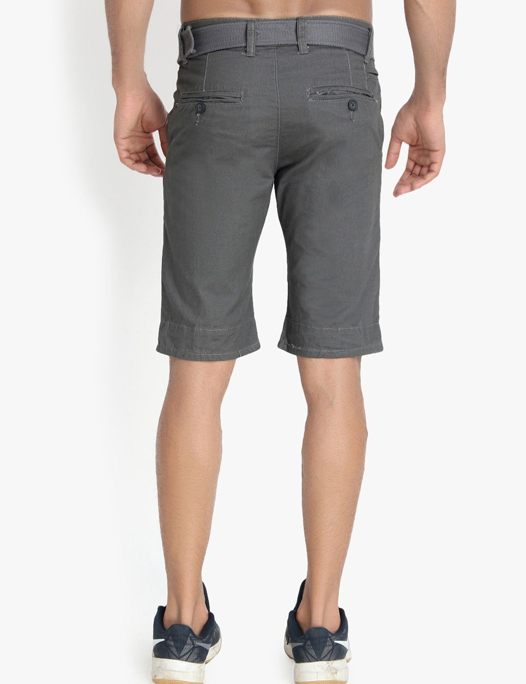 Kotty Men Grey Solid Regular Fit Regular Shorts