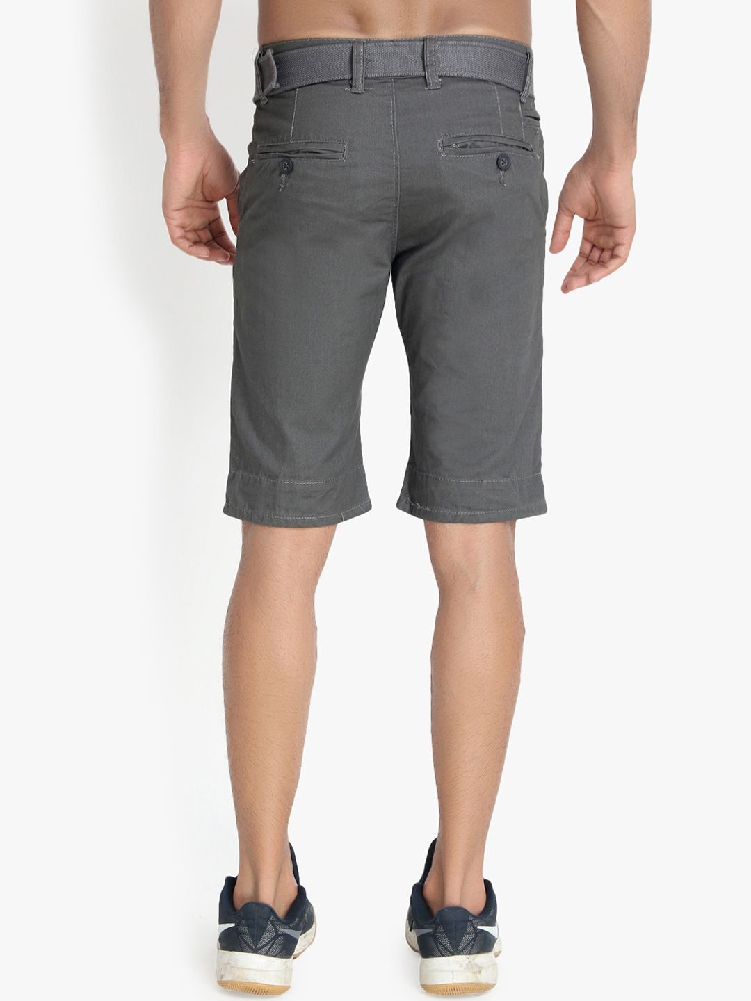 Kotty Men Grey Solid Regular Fit Regular Shorts