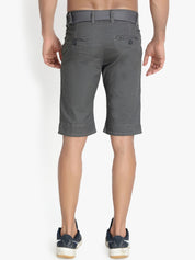 Kotty Men Grey Solid Regular Fit Regular Shorts