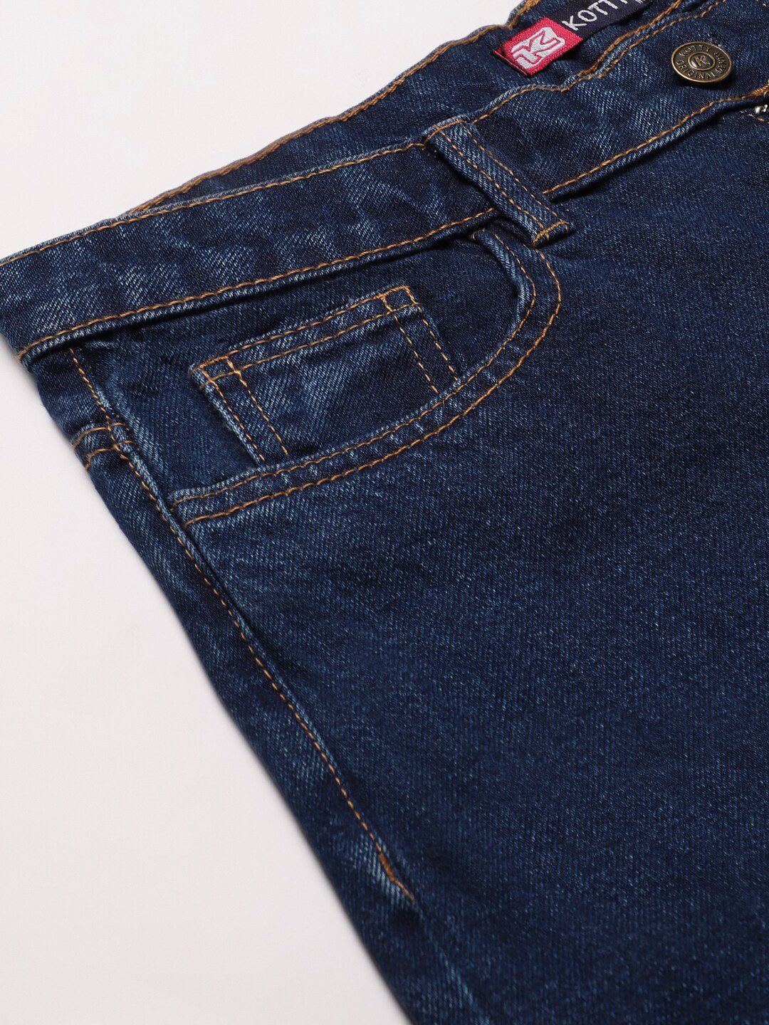 Kotty Women Navy Blue No Fade Clean Look Flared Jeans