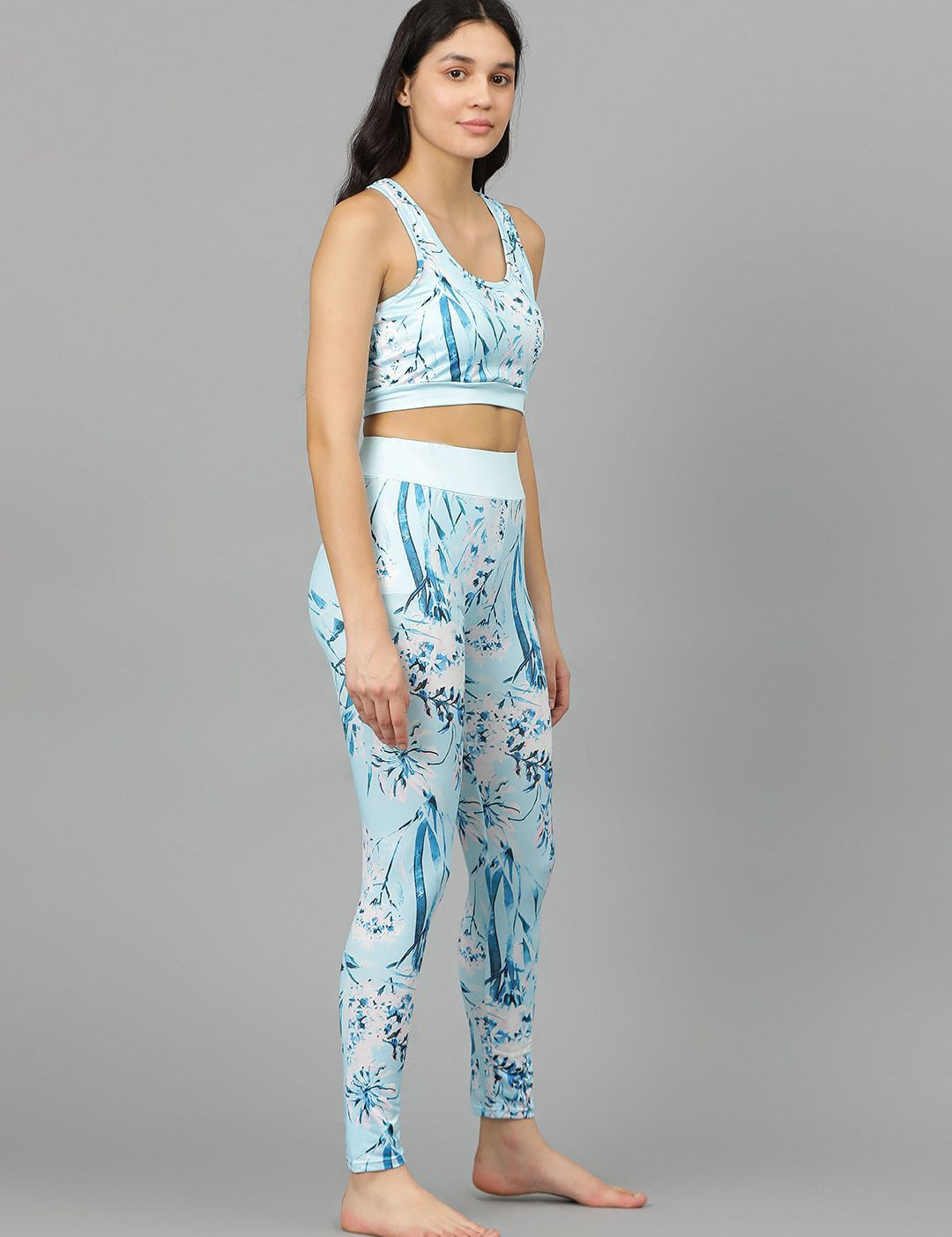 Kotty Round Neck Sleeveless Printed Night suit