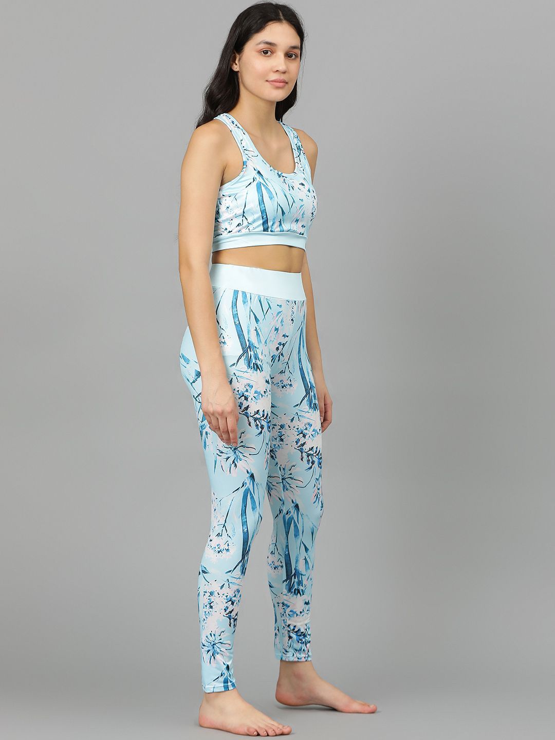 Kotty Round Neck Sleeveless Printed Night suit