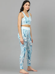 Kotty Round Neck Sleeveless Printed Night suit