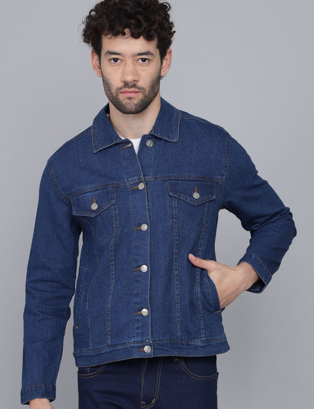 Kotty Men Blue Lightweight Denim Jacket