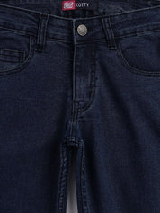 Kotty Girls Navy Blue Jean Flared Stretchable Jeans