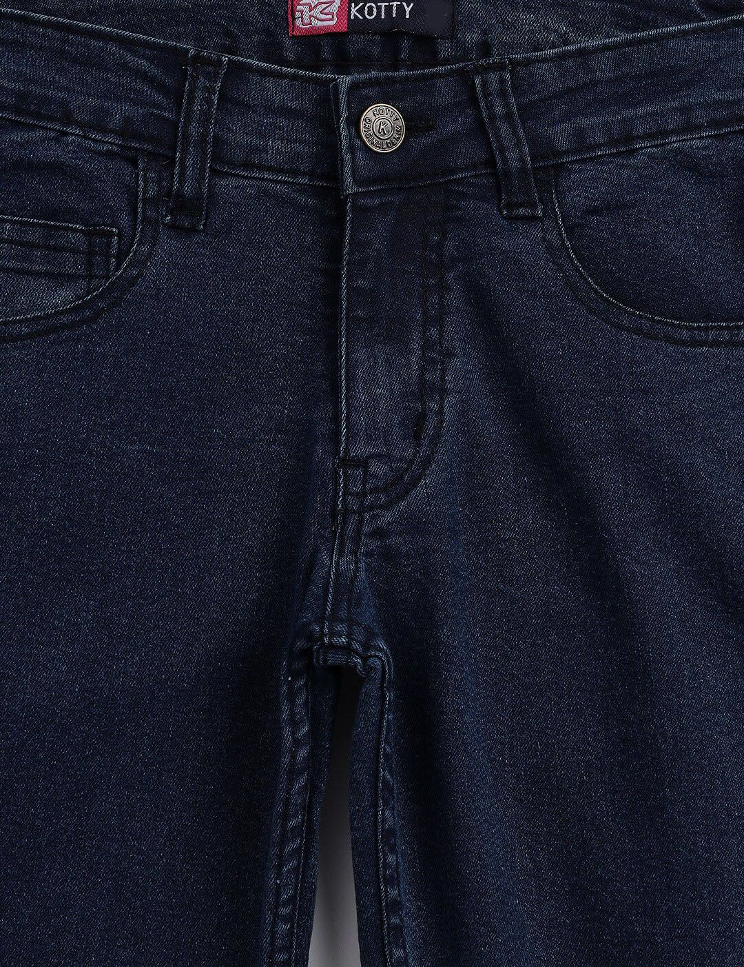 Kotty Girls Navy Blue Jean Flared Stretchable Jeans