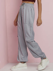 Kotty Women Relaxed High-Rise Easy Wash Cargo Joggers 