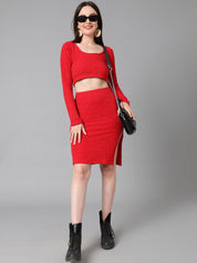 Kotty Self Design Top & Skirt Co-Ords