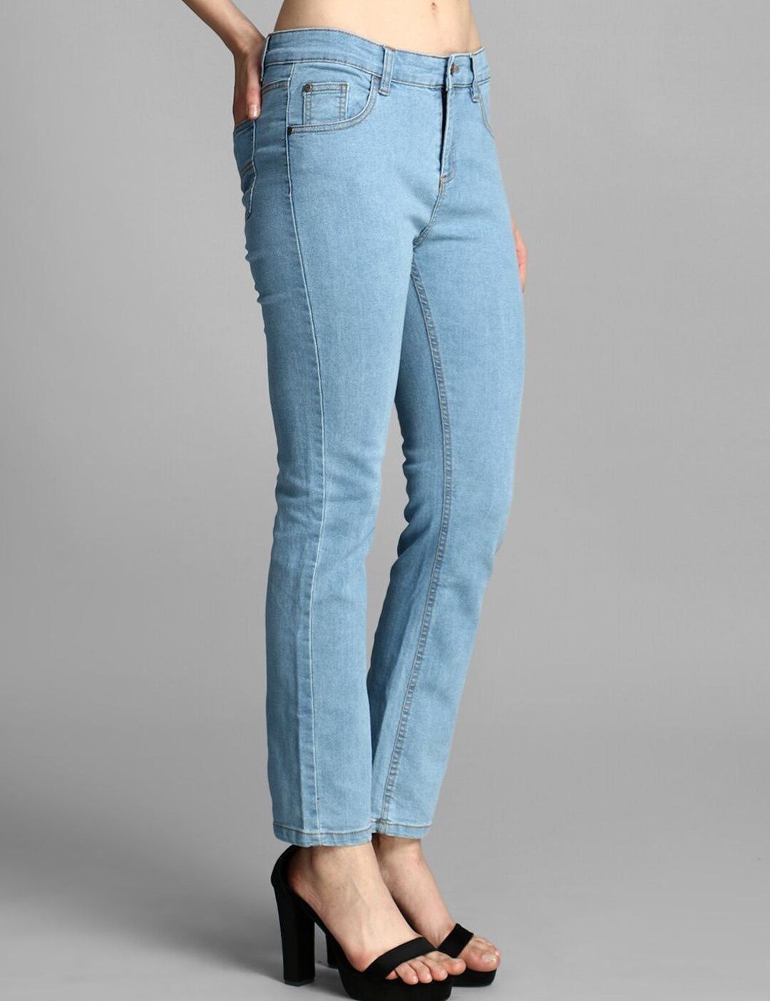 Kotty Women Blue Skinny Fit High-Rise Clean Look Jeans