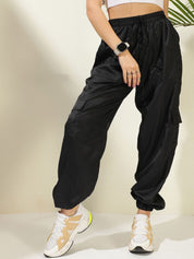 Kotty Women Relaxed High-Rise Easy Wash Joggers Trousers