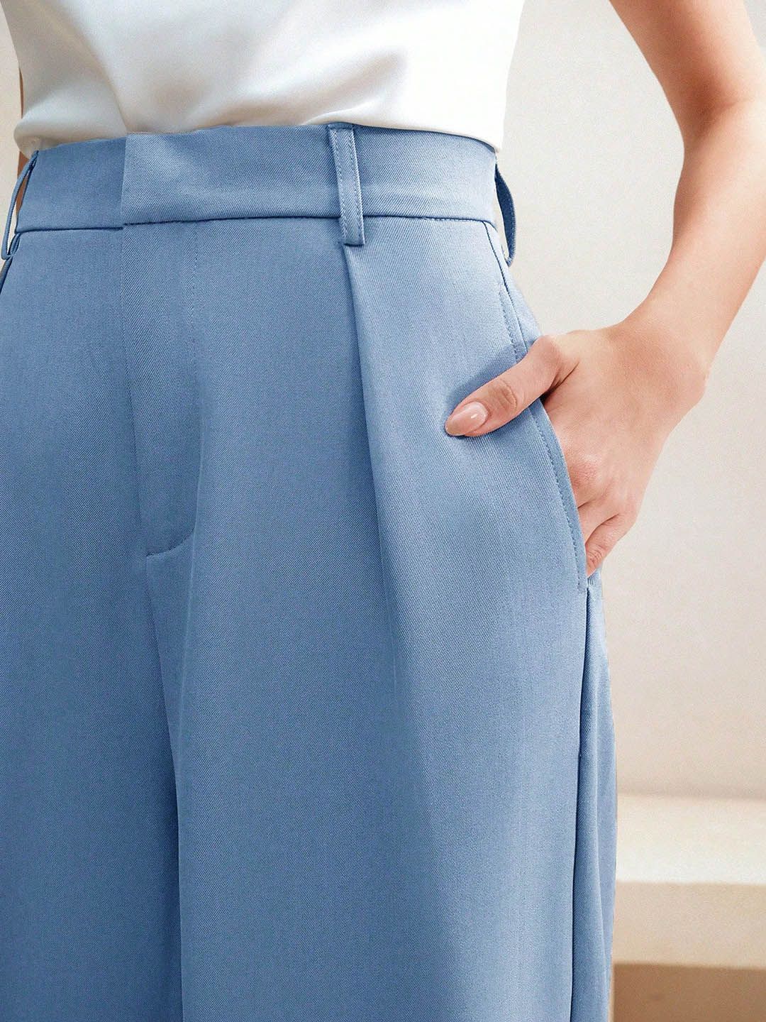 Kotty Women Relaxed Fit High-Rise Easy Wash Pleated Trousers