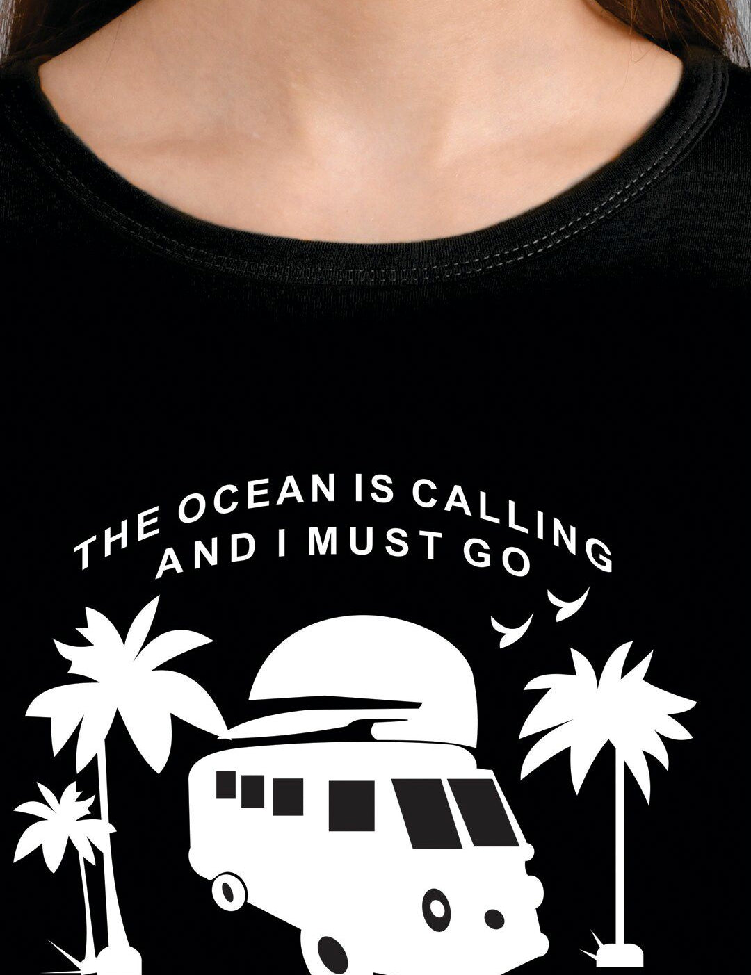 Kotty Women Black Printed Round Neck T-shirt