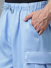 Kotty Men Relaxed Low-Rise Easy Wash Cargos Trousers