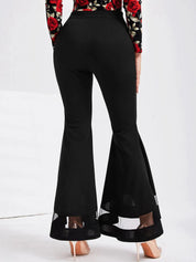 Kotty Women Relaxed Flared High-Rise Easy Wash Slip-On Bootcut Trousers