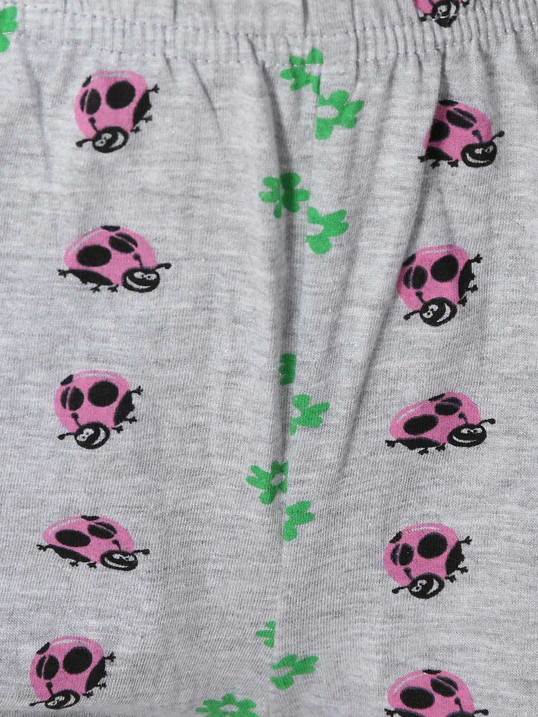 Kotty Women Grey & Pink Printed Lounge Shorts