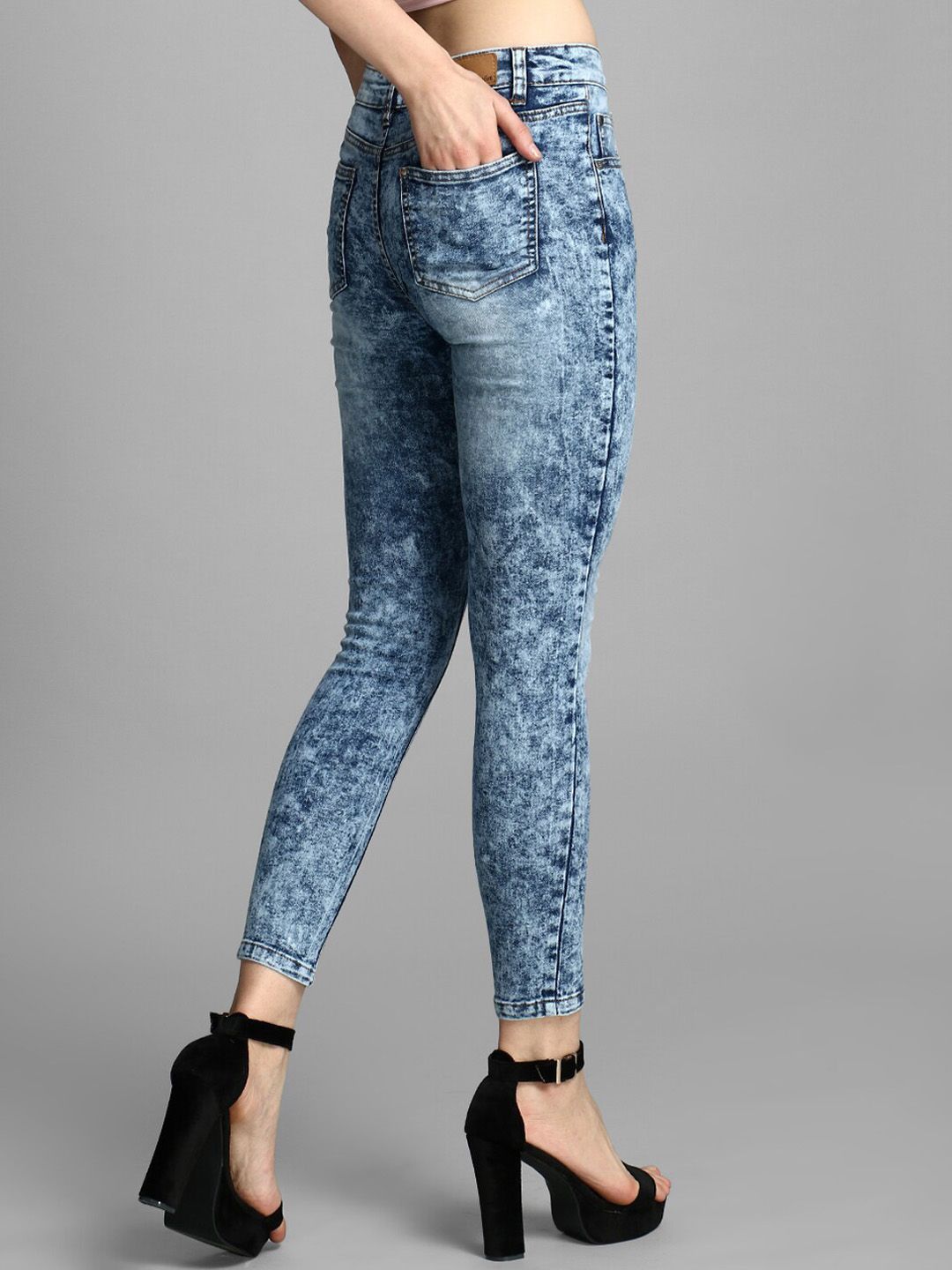 Kotty Women Blue Skinny Fit High-Rise Clean Look Jeans