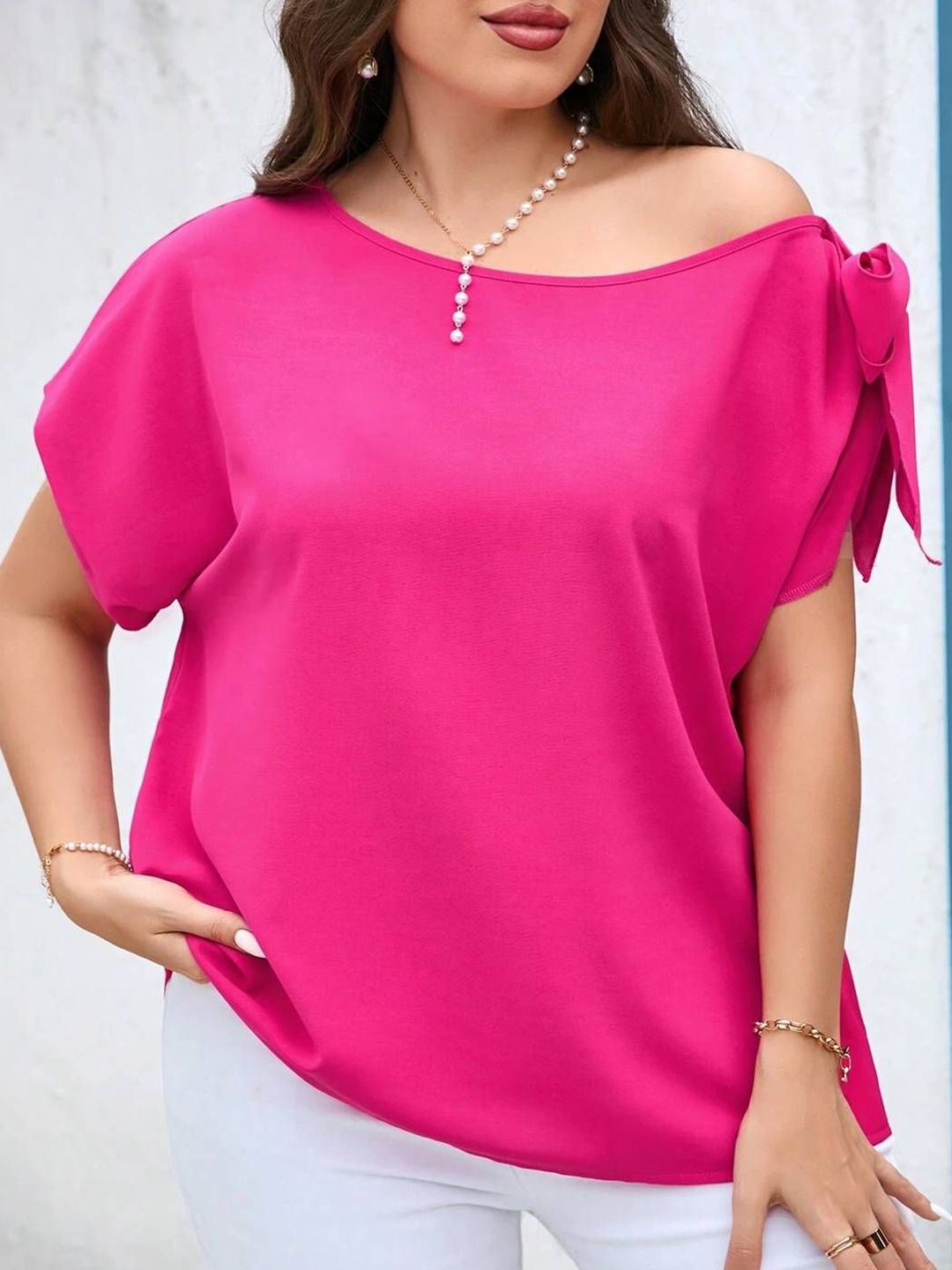 KOTTY Women Asymmetric Neck Top