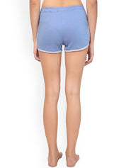 Kotty Women Blue Solid Lounge Shorts KTTSLEEPSHORTS182