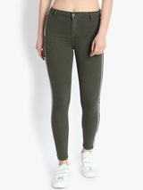 Kotty Women Olive Green Skinny Fit High-Rise Clean Look Jeans