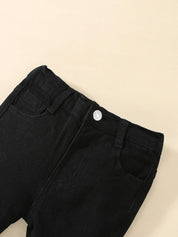 Kotty Girls Jean Bootcut Slash Knee Stretchable Jeans