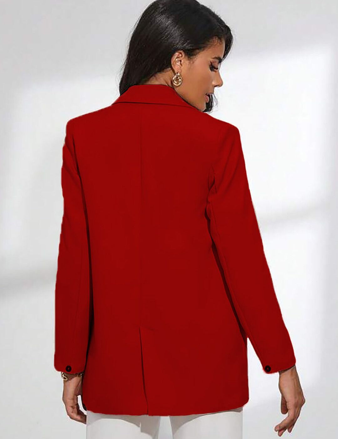 KOTTY BIZwear Double-Breasted Casual Cheery Red Blazer