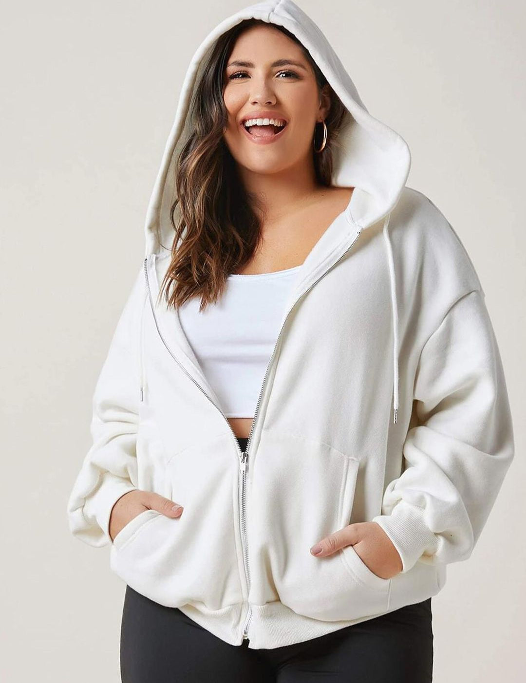 Kotty Hooded Front-Open Sweatshirt