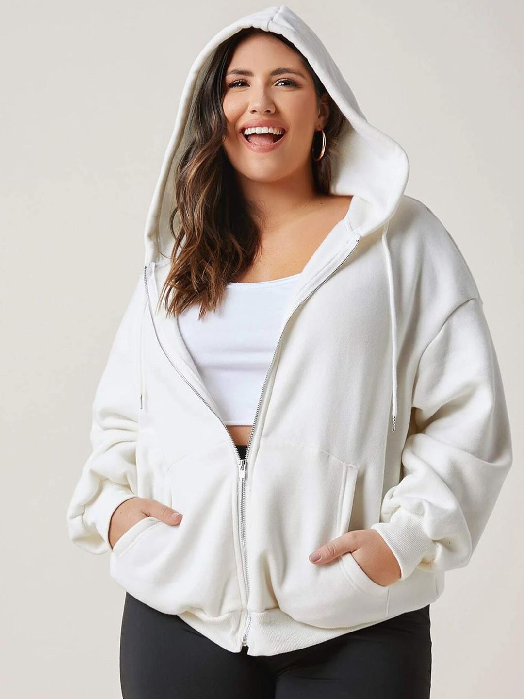 Kotty Hooded Front-Open Sweatshirt