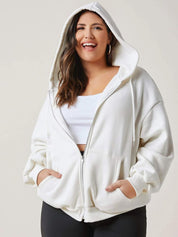 Kotty Hooded Front-Open Sweatshirt