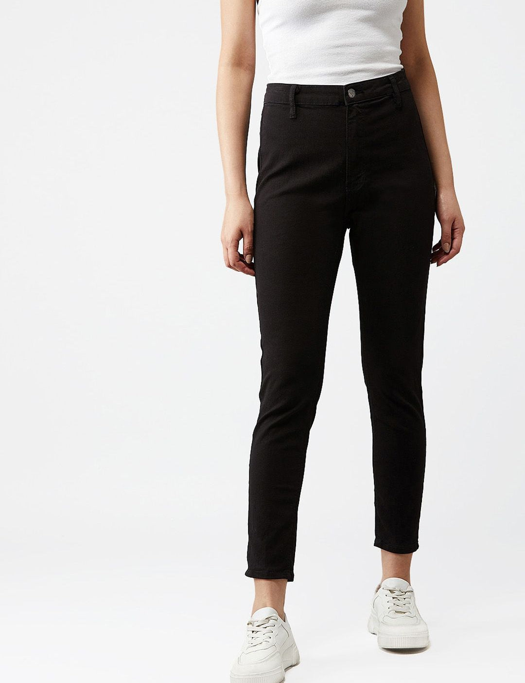 Kotty Women Black Skinny Fit High-Rise Clean Look Jeans