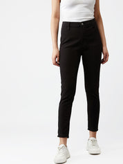 Kotty Women Black Skinny Fit High-Rise Clean Look Jeans