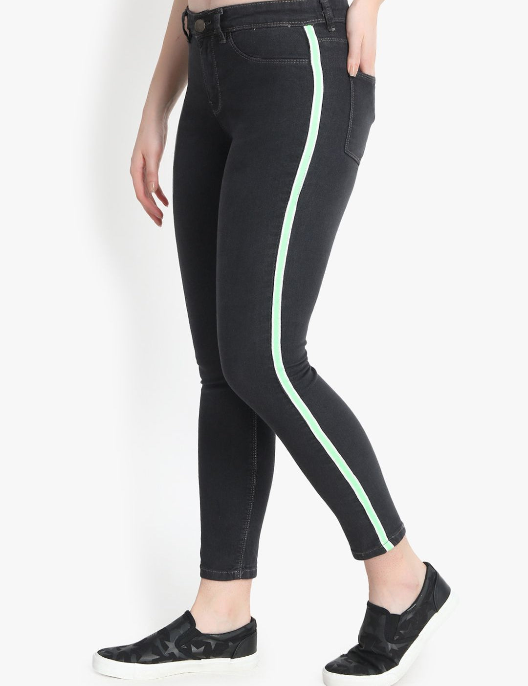 Kotty Women Black Skinny Fit High-Rise Clean Look Jeans