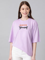 Kotty Graphic Printed Cotton Oversized T-shirt