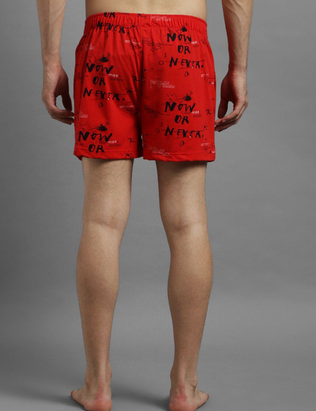 Kotty Men Red & Black Printed Boxer