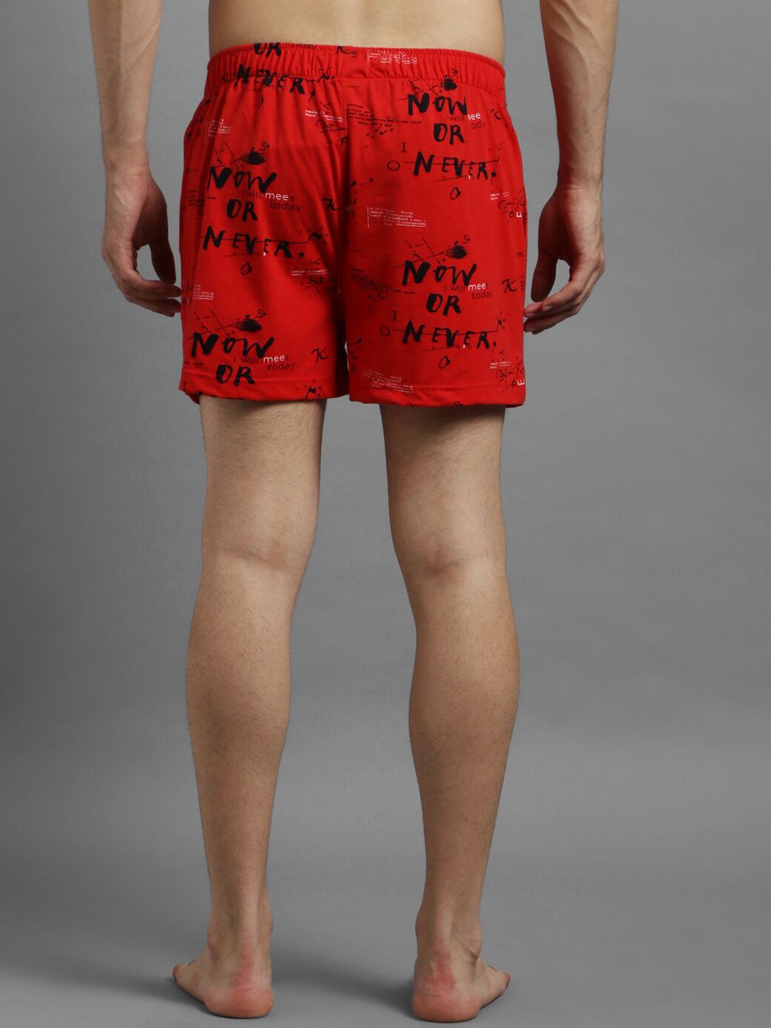 Kotty Men Red & Black Printed Boxer