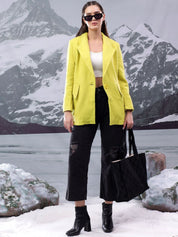 Kotty Women Notched Lapel Single-Breasted Overcoat