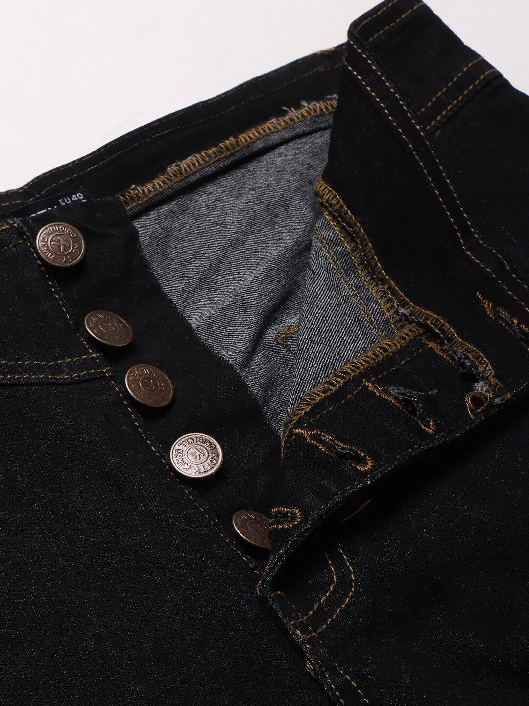 Kotty Women Navy Blue Flared High-Rise Stretchable Cropped Jeans