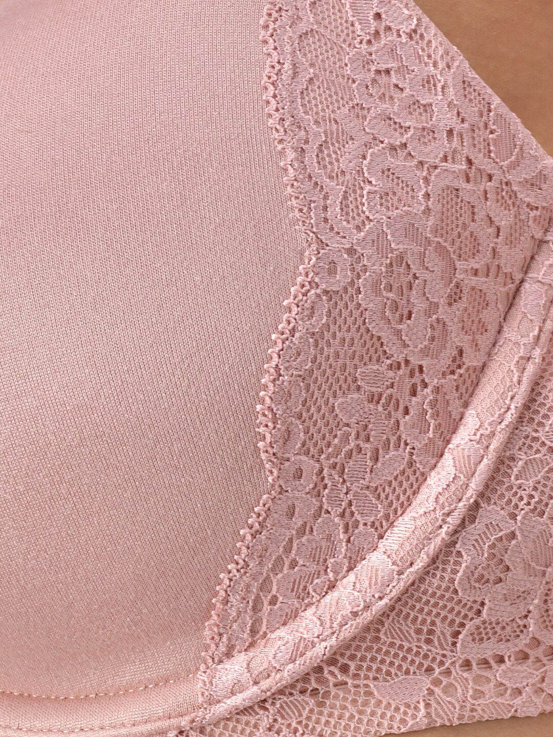 Kotty Rose Pink Solid Lightly Padded Under-Wired T-Shirt Bra KTTWOMENSBRA03